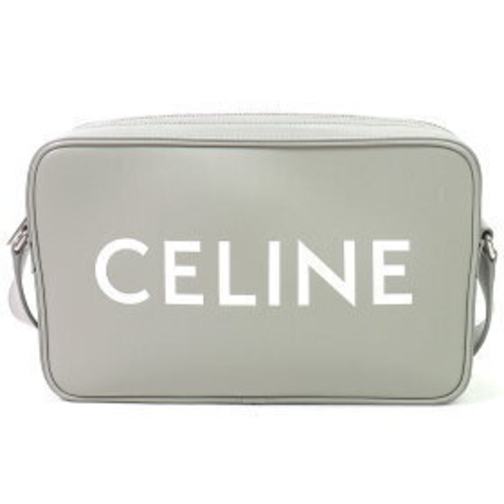 Celine Bag Logo Gray Messenger Leather - Picture 1 of 7